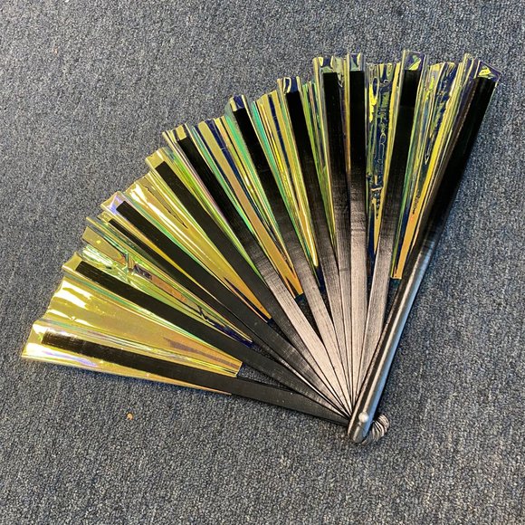 PRE-LOVED LASR - Warrior Iridescent Fluid Rave Fan- MISC010 - Picture 2 of 2